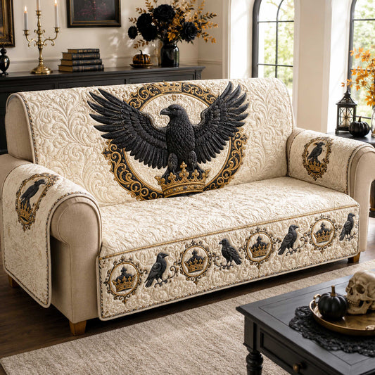 Raven Shadow Quilted Sofa Cover NCU0NTD2174