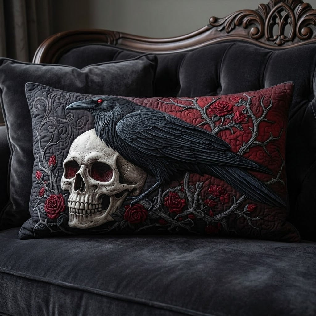 Crimson Raven Quilted Bedding Pillow Case NCU0PVL940
