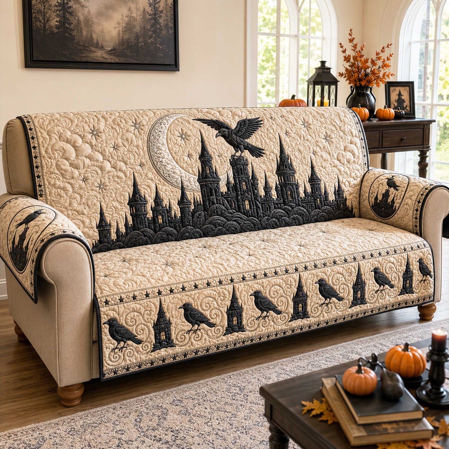 Raven Spirit Quilted Sofa Cover NCU0NTD2179