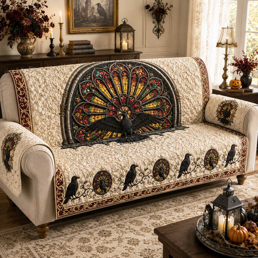Raven Whisper Quilted Sofa Cover NCU0NTD2178