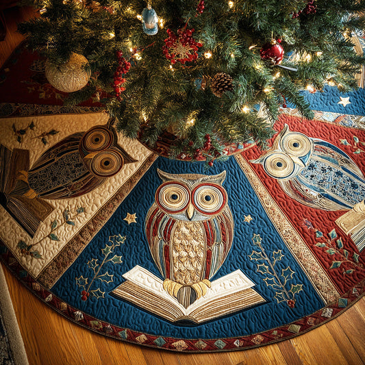 Reading Night Owl Christmas Quilted Tree Skirt NCU0NTD999