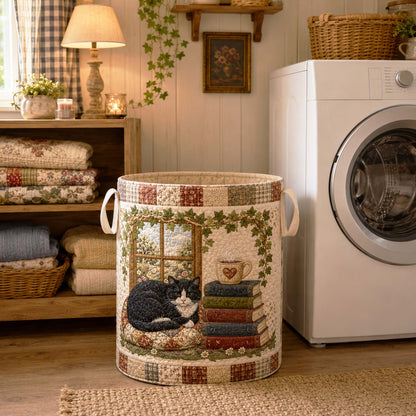 Reading Whiskers Quilted Laundry Basket NCU0NTD2090