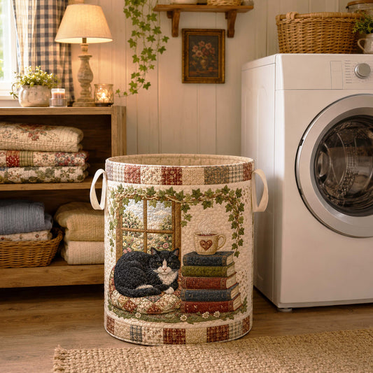 Reading Whiskers Quilted Laundry Basket NCU0NTD2090