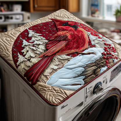 Red Cardinal Quilted Washer and Dryer Cover NCU0NNT1761