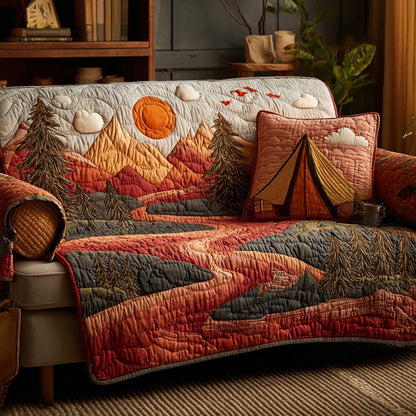 Red Canyon Trail Quilted Sofa Cover NCU0NXD1164