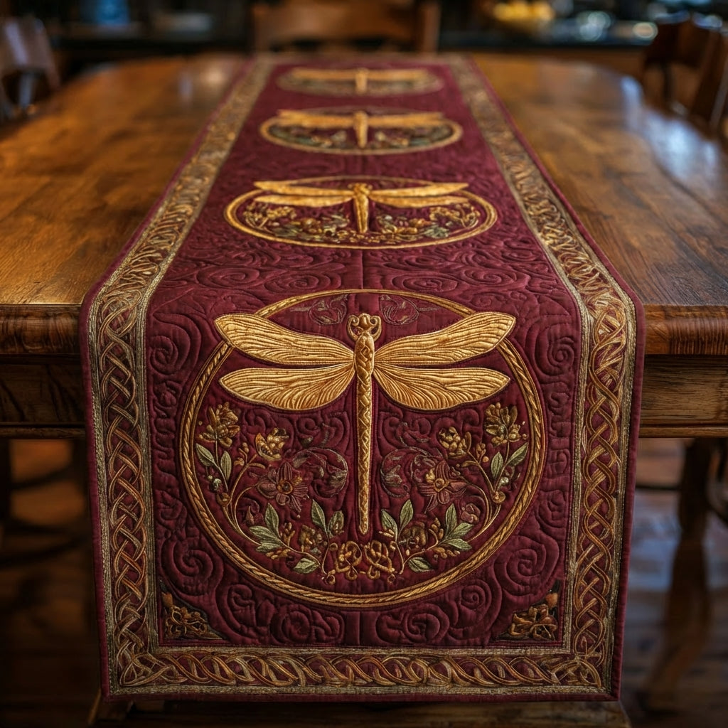 Red Golden Grove Quilted Table Runner NCU0NTV375