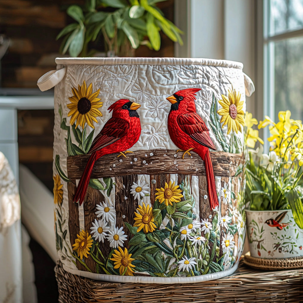 Red Perch Quilted Laundry Basket NCU0DV814