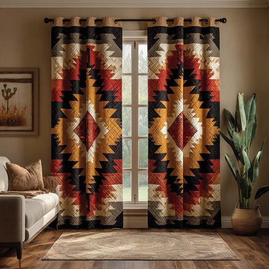 Red Ridge Rays Quilted Curtains NCU0NXD1151