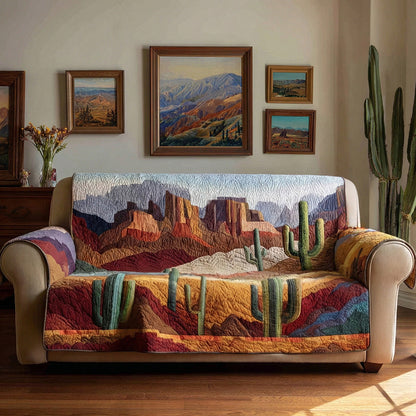 Red Rock Panorama Quilted Sofa Cover NCU0LDH653
