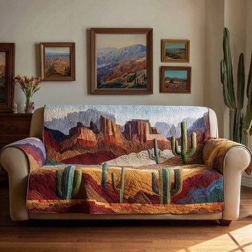 Red Rock Panorama Quilted Sofa Cover NCU0LDH653