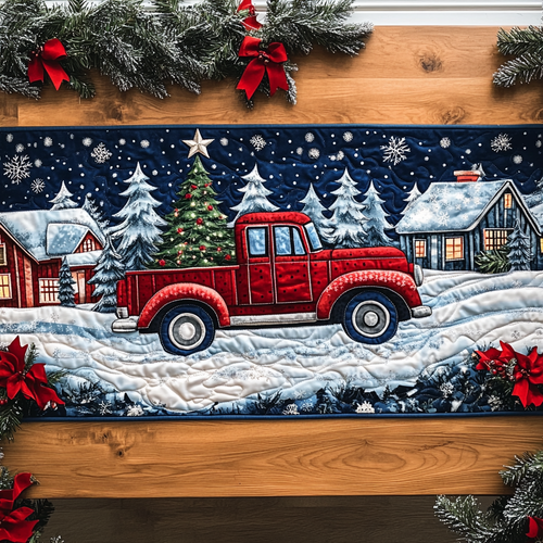 Redwood Truck Quilted Table Runner NCU0DDK1332