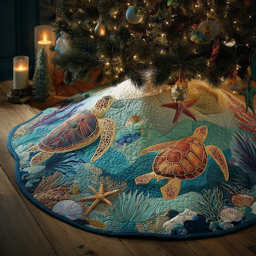 Reef Journey Christmas Quilted Tree Skirt NCU0PVL744