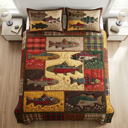 Reel Hunter 3-Piece Quilted Bedding Set NCU0NTD1789