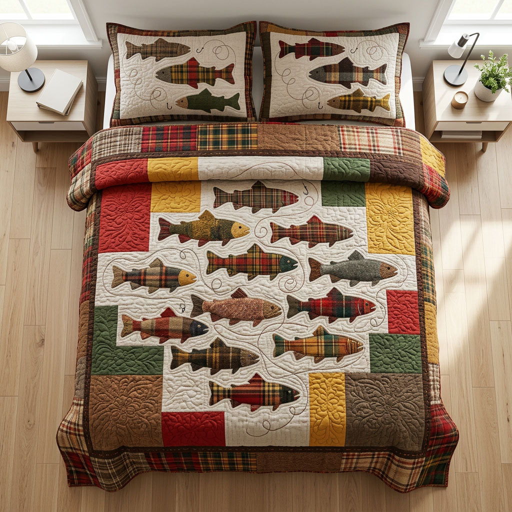 Reel Spirit 3-Piece Quilted Bedding Set NCU0NTD1796
