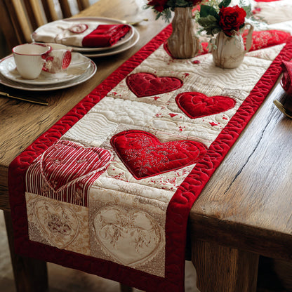 Regal Heart Blossom Quilted Table Runner NCU0HNH761