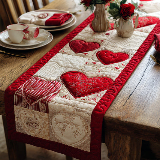 Regal Heart Blossom Quilted Table Runner NCU0HNH761