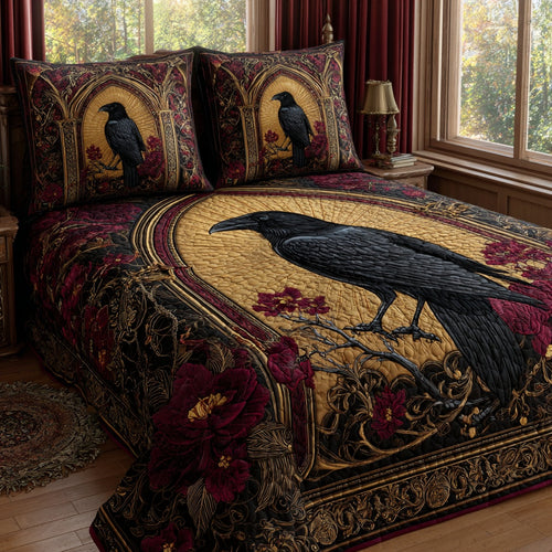 Regal Raven 3-Piece Quilted Bedding Set NCU0PVL969