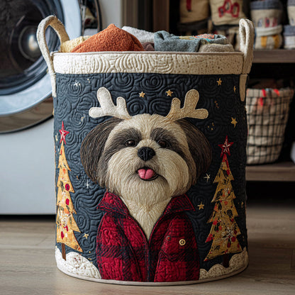 Reindeer Shih Tzu Quilted Table Runner NCU0HNH711