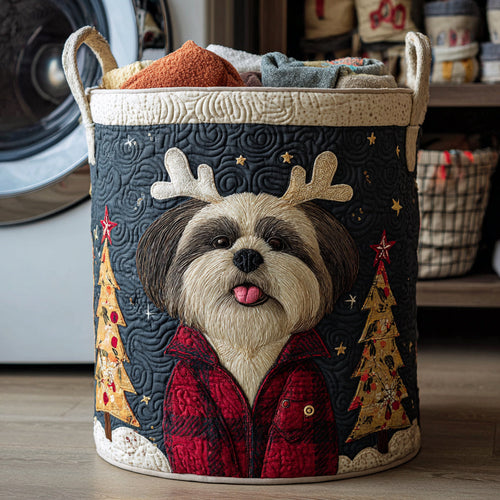 Reindeer Shih Tzu Quilted Table Runner NCU0HNH711