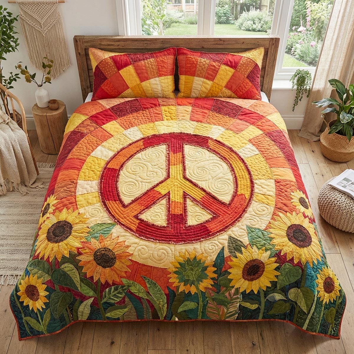 Retro Groove 3-Piece Quilted Bedding Set NCU0DV2053