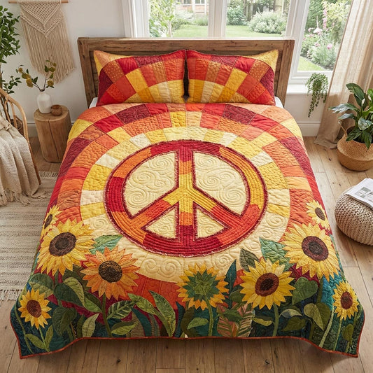 Retro Groove 3-Piece Quilted Bedding Set NCU0DV2053