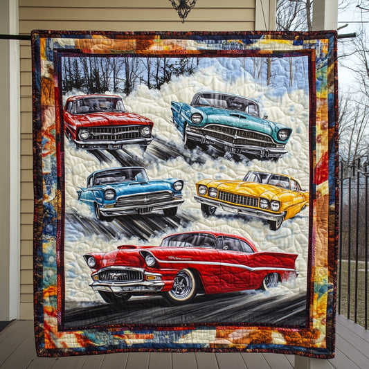 Retro Roadster Reverie Quilted Blanket NCU0DK785