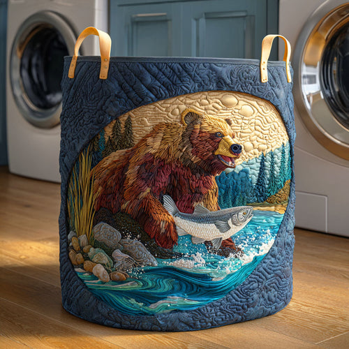 River Bear Quilted Laundry Basket NCU0NTD399