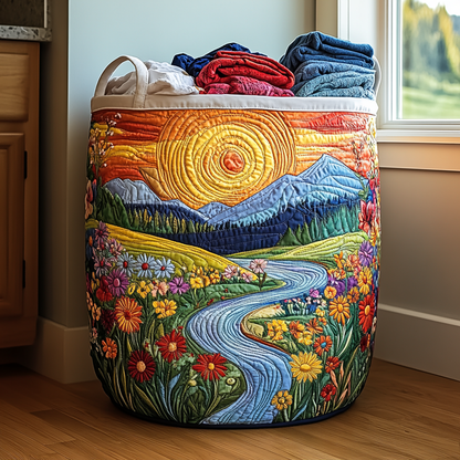River Bloom Quilted Laundry Basket NCU0DDK1015