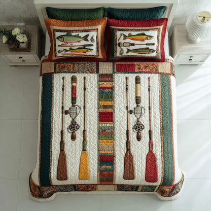 River Catch 3-Piece Quilted Bedding Set NCU0NTD1784