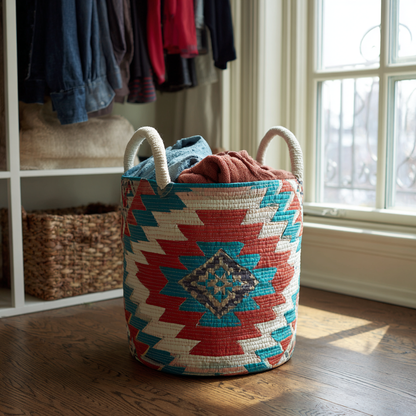 River Flame Quilted Laundry Basket NCU0PVL395