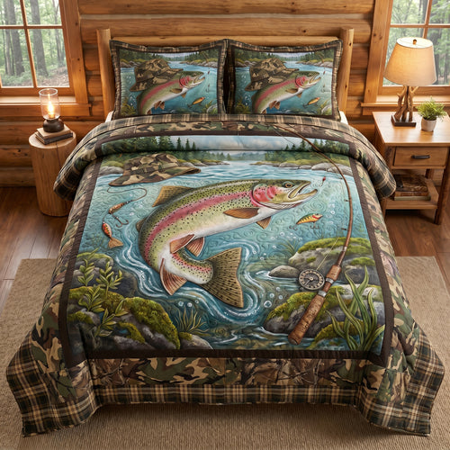 River Legacy 3-Piece Quilted Bedding Set NCU0DV2157