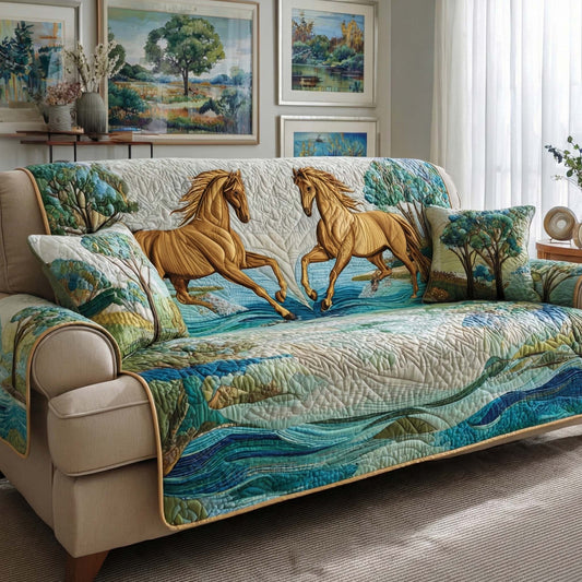 River Run Quilted Sofa Cover NCU0NXD1334