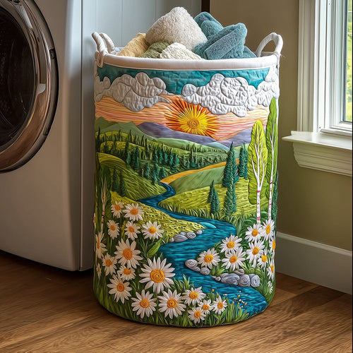 River Serenity Quilted Laundry Basket NCU0TH2979