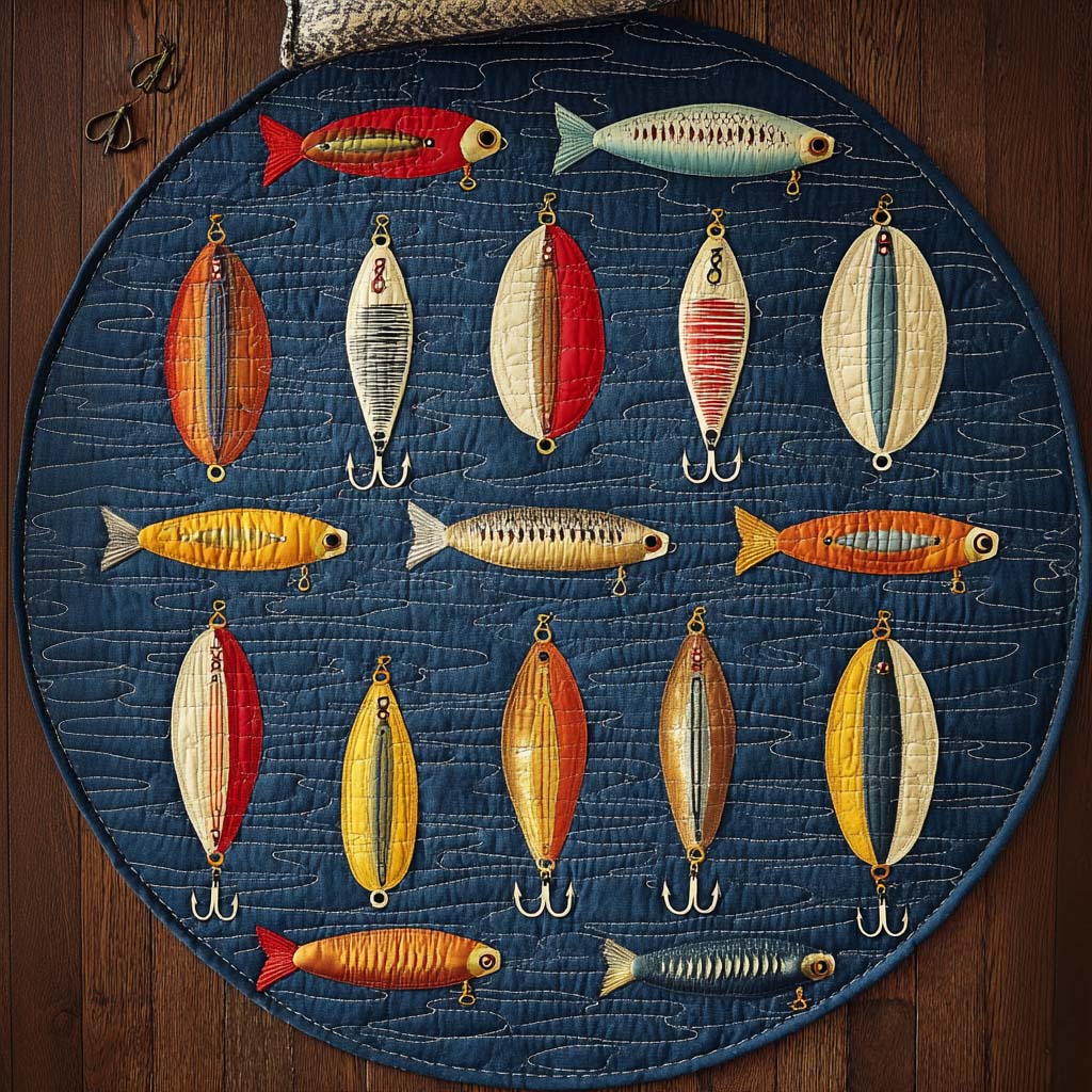 River Splash Quilted Round Mat NCU0NNT1925