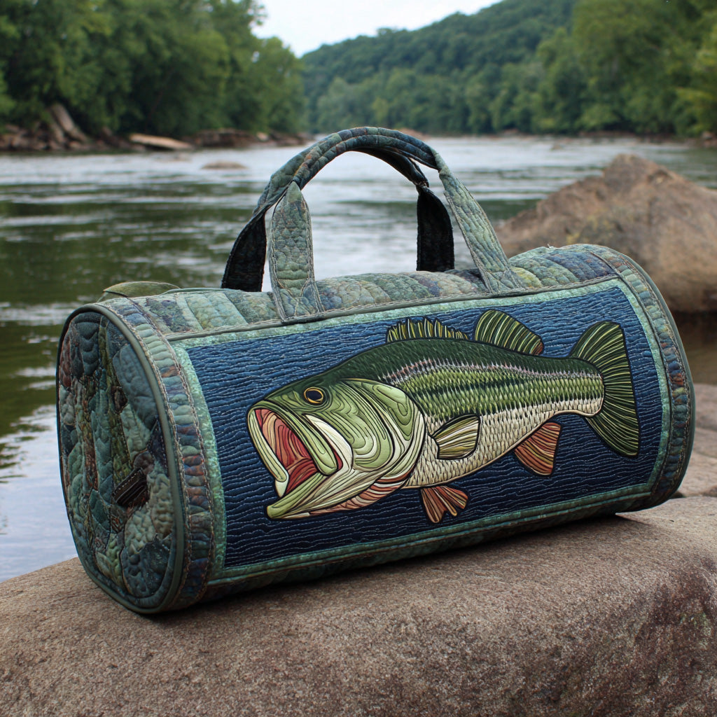 Riverbank Trout Quilted Duffle Bag NCU0LDH583