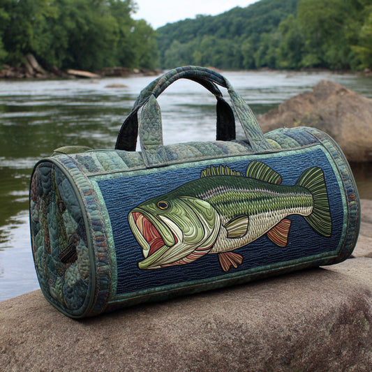 Riverbank Trout Quilted Duffle Bag NCU0LDH583