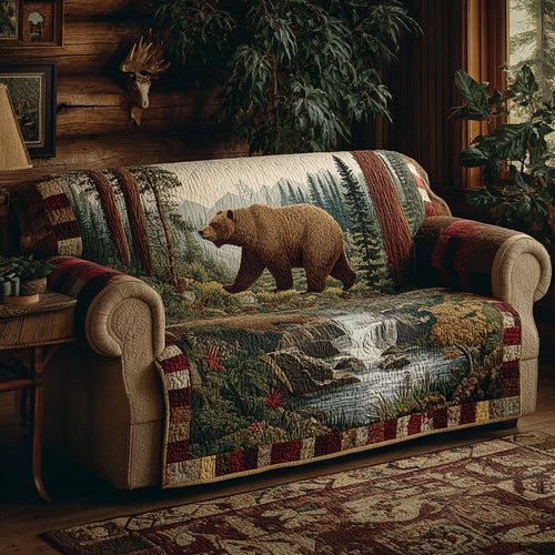 Riverbend Grizzly Quilted Sofa Cover NCU0LDH291