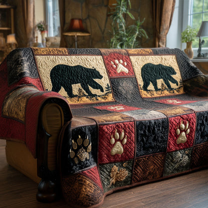 Riverbend Paw Quilted Sofa Cover NCU0PTT2621