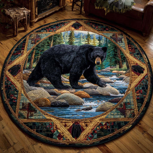 Riverside Bear Quilted Round Mat NCU0NNT2101