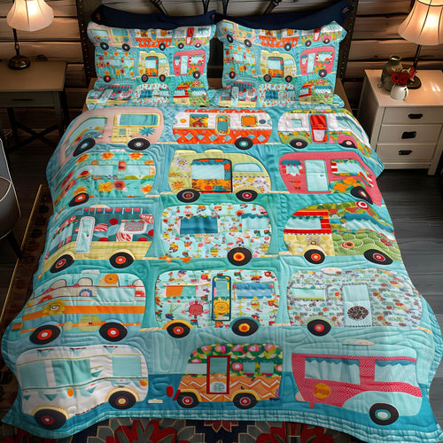 Road Trip Vibes 3-Piece Quilted Bedding Set NCU0LL026