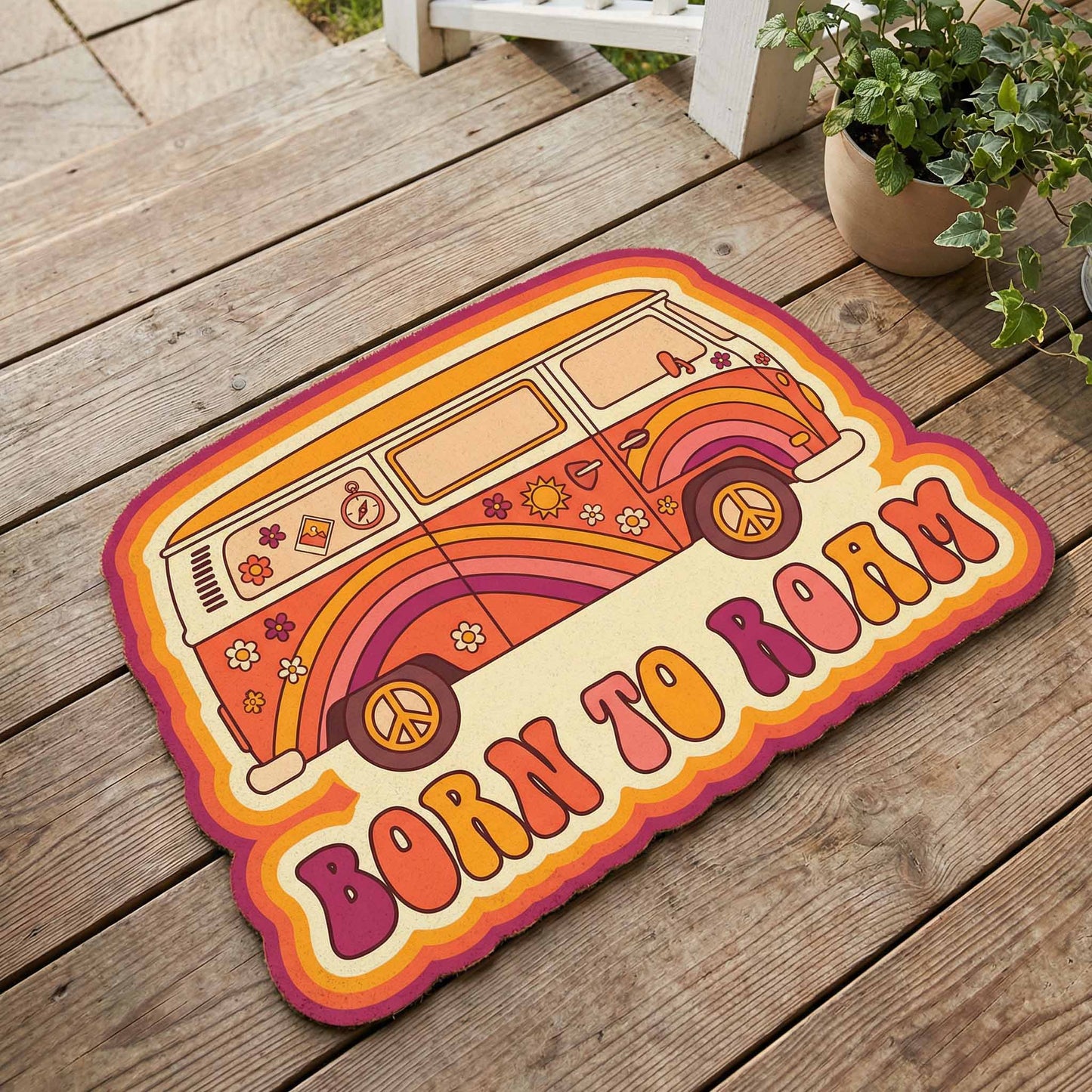 Road Trip Custom Shape Doormat NCU0NXD1800