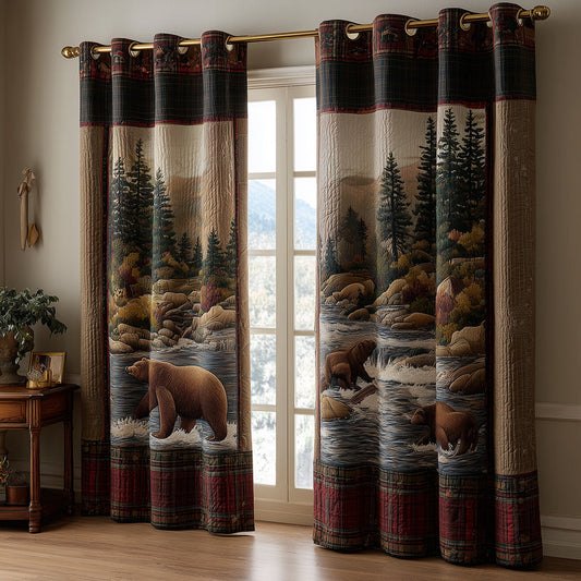 Roaming Bear Haven Quilted Curtains NCU0TH3832