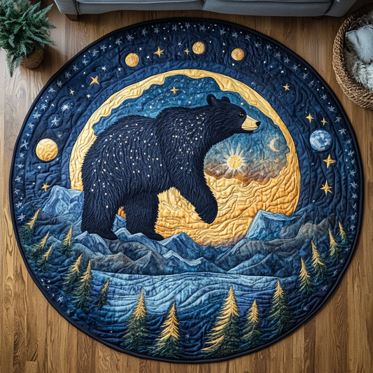 Roaming Bear Quilted Round Mat NCU0DK1095