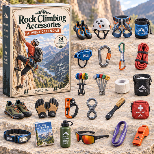 CHRISTMAS KICKOFF 40% OFF - Rock Climbing Accessories Advent Calendar 2026 - 24-Day Festive Countdown, Acrylic Charms Blind Box - Gift For Climbing Lovers AC0NT260