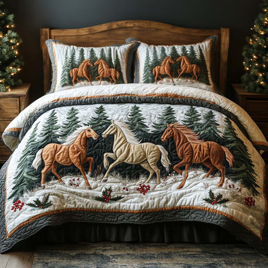 Rocky Mustang 3-Piece Quilted Bedding Set NCU0NNL159