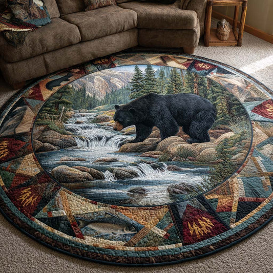 Rocky Stream Quilted Round Mat NCU0NNT2102