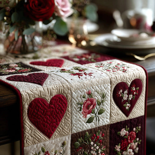 Romantic Garden Quilted Table Runner NCU0LDH316