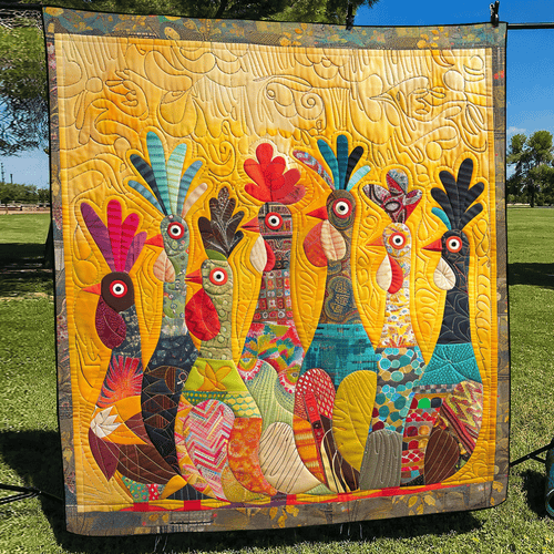 Rooster Club Quilted Blanket NCU0TH963