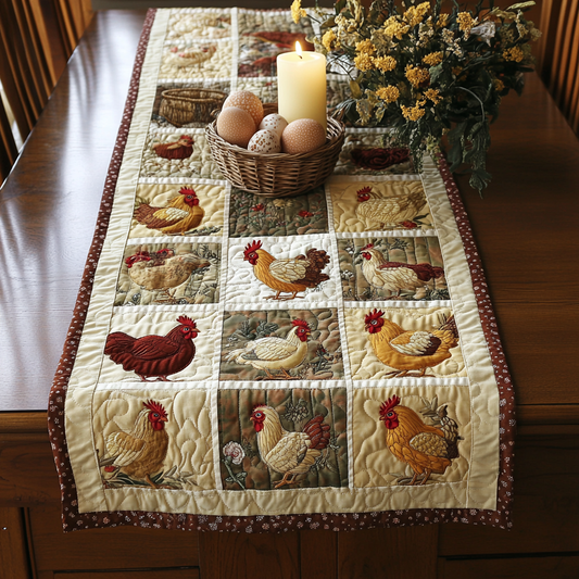 Rooster Charm Quilted Table Runner NCU0NVH915