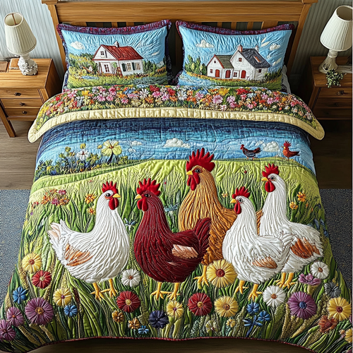 Rooster Love Duvet Cover Set NCU0PVL276